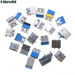 Cltgxdd 10pcs/set USB 3.0 Connector Male / Female Socket High Speed Data Transmission USB3.0 Jack For Laptop U Disk Printer