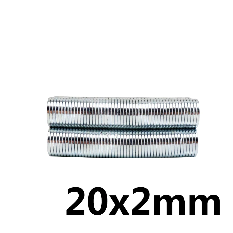 5/10/20/30/50/100pcs 20x2 Super Powerful Strong Magnetic 20mmx2mm Permanent Neodymium Magnets 20x2mm Round Magnet 20*2