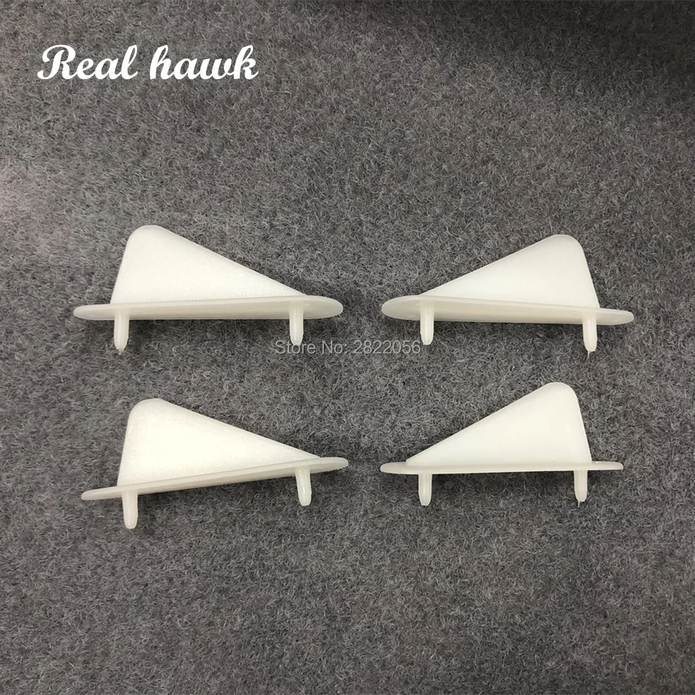 4pcs White triangular nylon fixed tip protector wing retainer Wing Skids Prevent wing friction damage fixed-wing aircraft parts