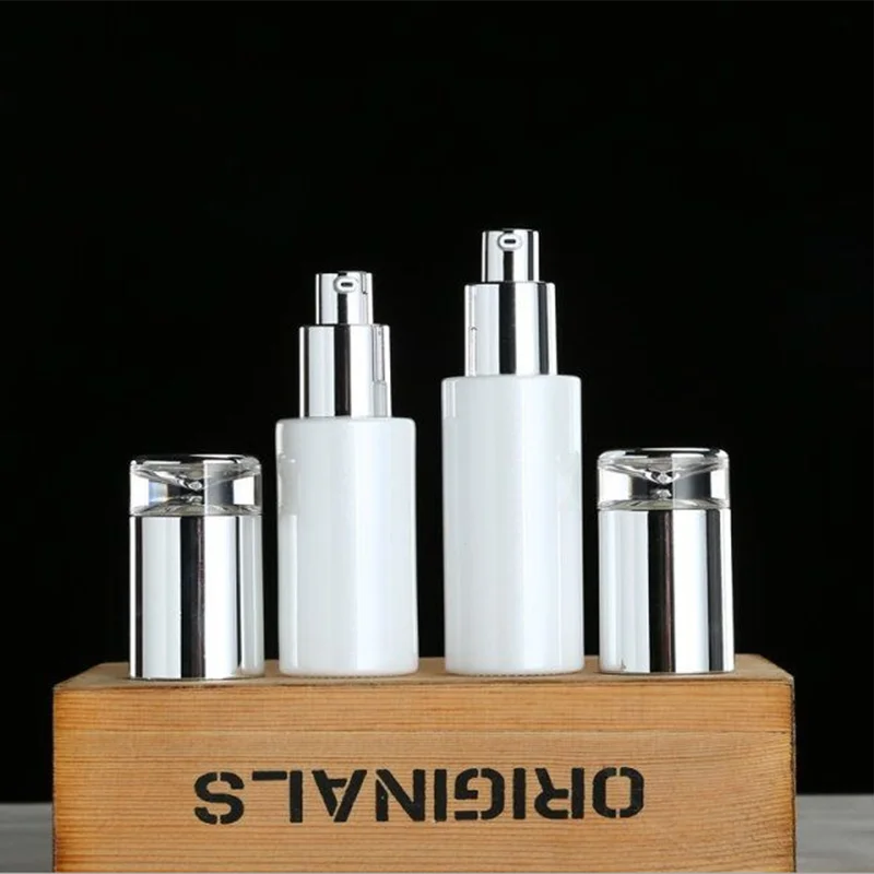 

20ml 30ml 40ml 50ml 60ml 80ml 100ml 120ml 20g 30g 50g pearlescent white lotion bottle cream bottle press spray dispensing bottle