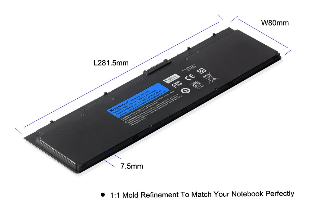 KingSener New WD52H VFV59 45WH 52WH Laptop Battery For DELL Latitude E7240 E7250 Series W57CV 0W57CV GVD76