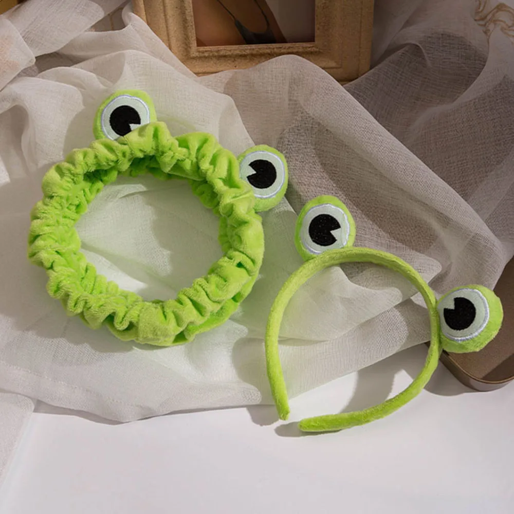 Funny Frog Makeup Headband Wide-brimmed Elastic Hairbands Cute Girls Hair Bands Women Hair Accessories Girls Hairband image 3