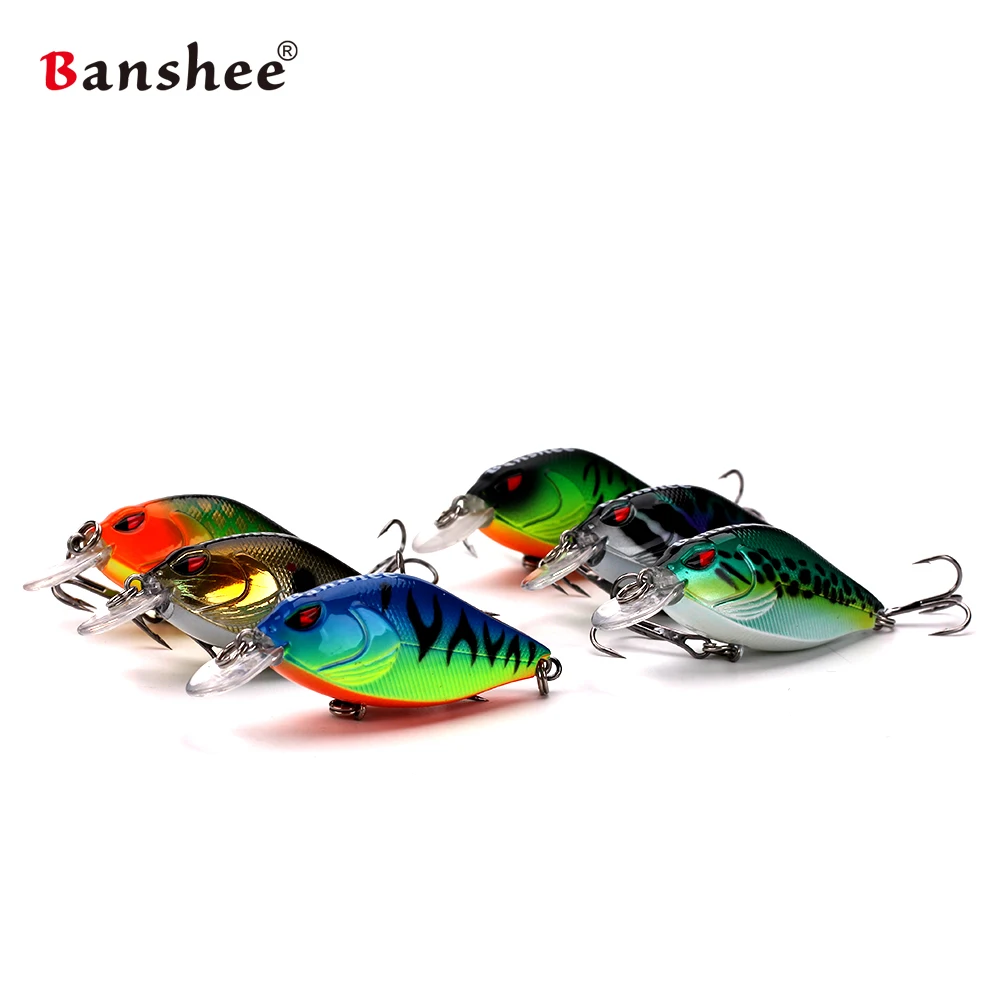 Banshee 58mm 9g Snoop VIBS VKR58 Shallow Diving Crankbaits Fishing Lure Rattle Sound Wobbler Artificial Hard Artificial Bait