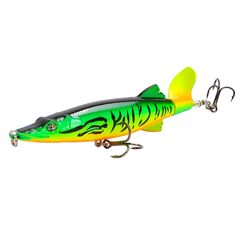 Whopper Plopper Señuelo Superficie Wobbler Cola Giratoria Pesca - imagen 4