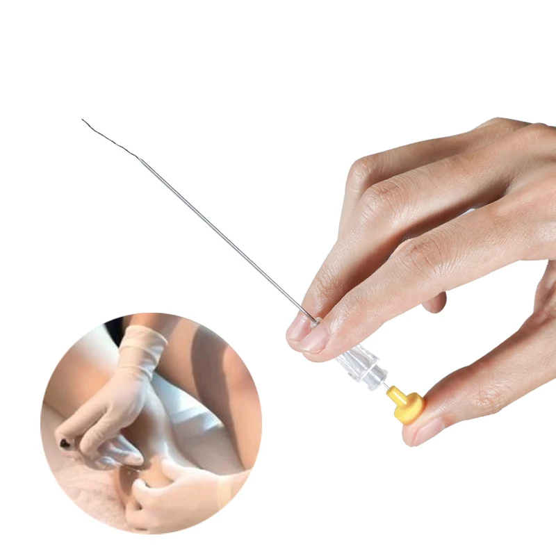 2 Sets Acupuncture Therapy Acupoint Accupuncture Catgut Implantation Embedding Needle with Sterile Catgut Suture