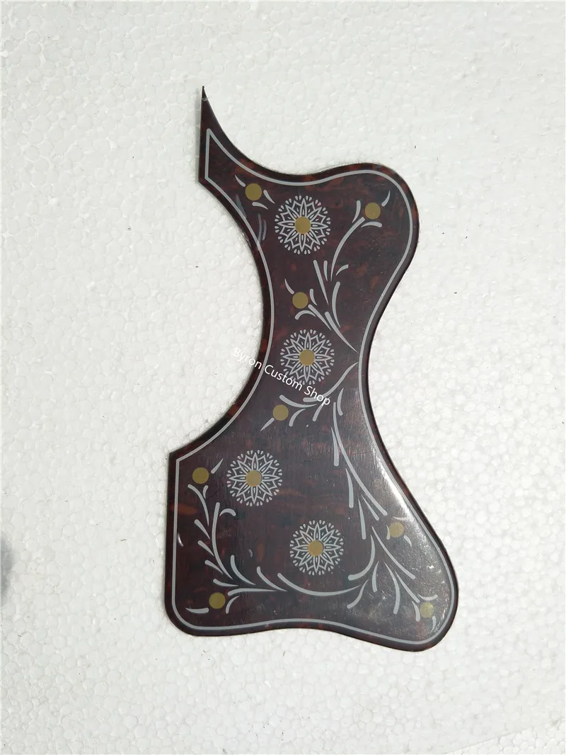 free shipping top quality 2mm thickness original guitar pickguards self sticker jumbo body cutaway guitar pickguard