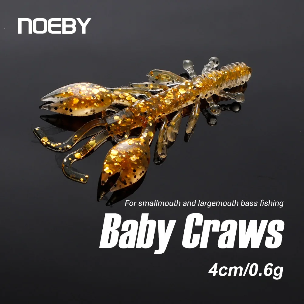 

NOEBY Craw Soft Bait 4cm 0.6g Shrimp Worm Fishing Lure Artificial Silicone Baits Crayfish Wobblers Jig for Bass Fishing Lures