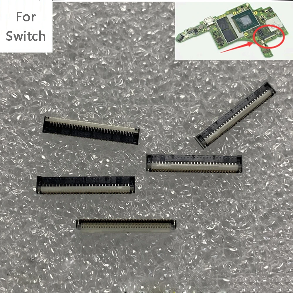 10 pcs Replacement For NS SWITCH Console Mother Board To Lcd Display Screen Flex Cable Clip Ribbon Connector Socket