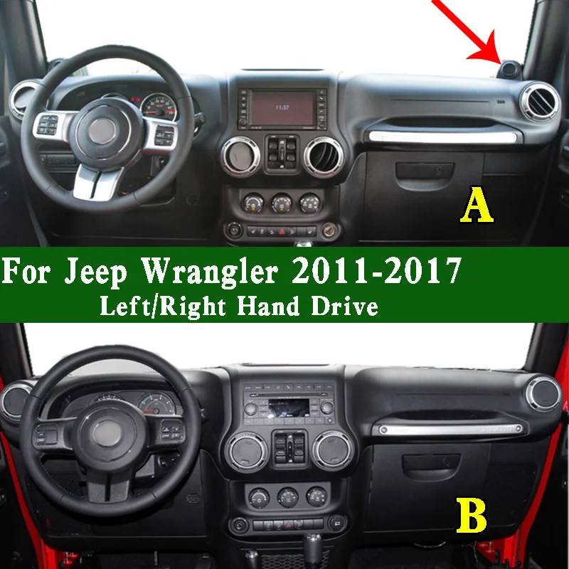 

For Jeep Wrangler III JK 2011-2017 Dashmat Dashboard Cover Instrument Panel Sunscreen Protective Pad Anti-Dirt Proof Dash Mat