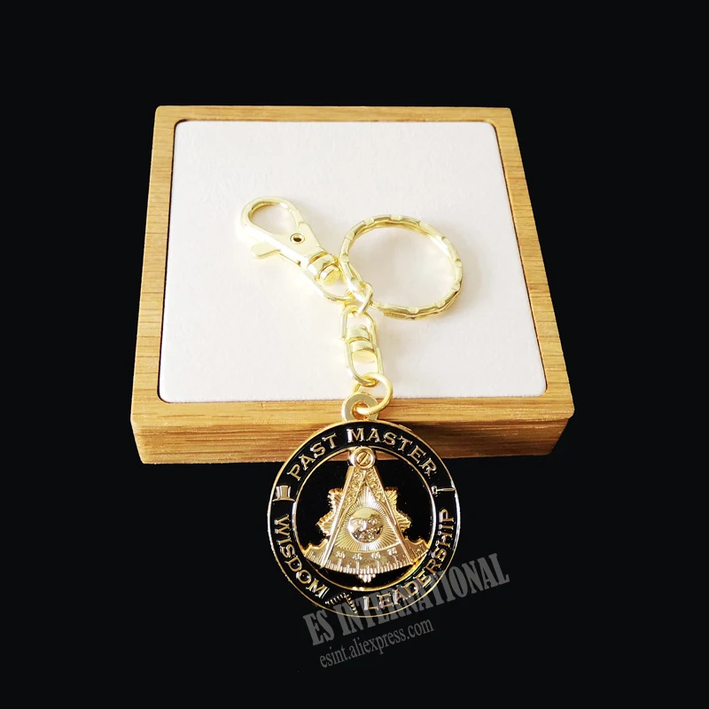 الماسونية مفتاح سلسلة سوداء "الماضي ماستر الشمس" شارة ميسون Freemason رائعة اكسسوارات حلقة رئيسية #1