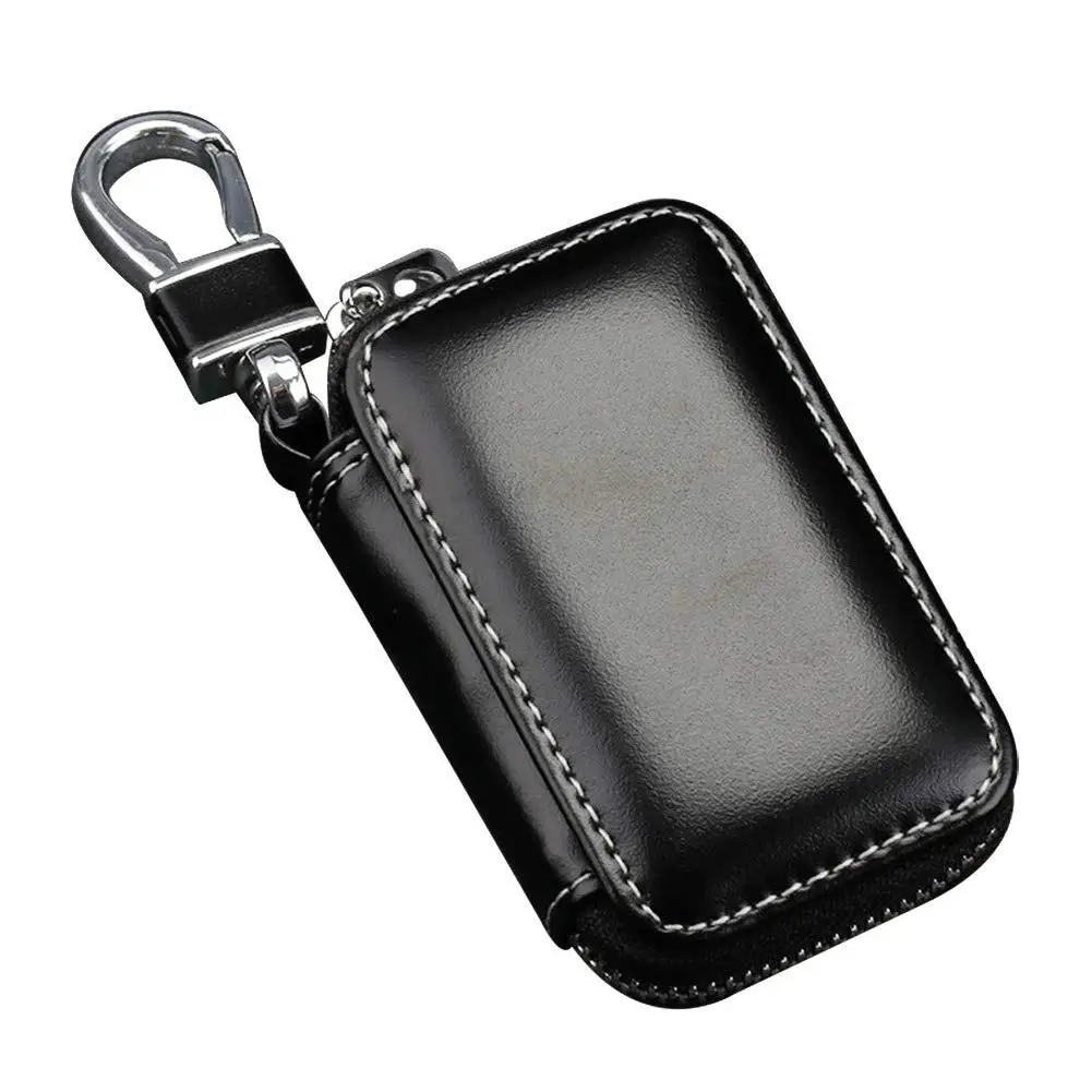 1PCS Auto Leder Schlüssel Fall Schlüssel Organizer Mann Frauen Keychain Abdeckungen Reißverschluss Schlüssel Fall Tasche Unisex Tasche Geldbörse