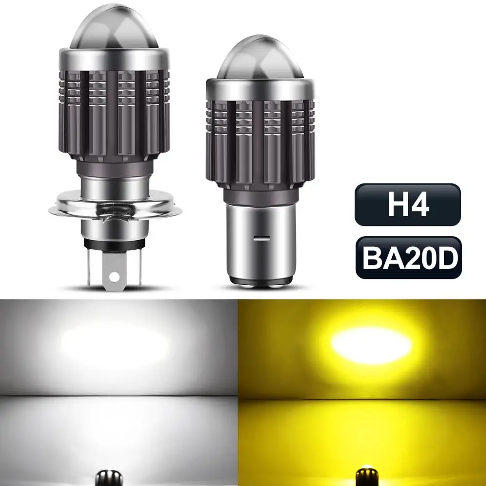 1pc Super Bright CSP 10000LM H6 BA20D H4 Led Moto Motorcycle Headlight Bulb Spotlight Motos Accessories Hi Lo Lamp Fog Light 12V