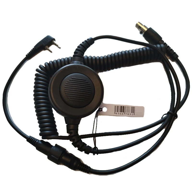 Noise Cancelling Aviation Microphone Headset, Walkie Talkie Earpiece, Round PPT for Kenwood Baofeng UV-5R H777