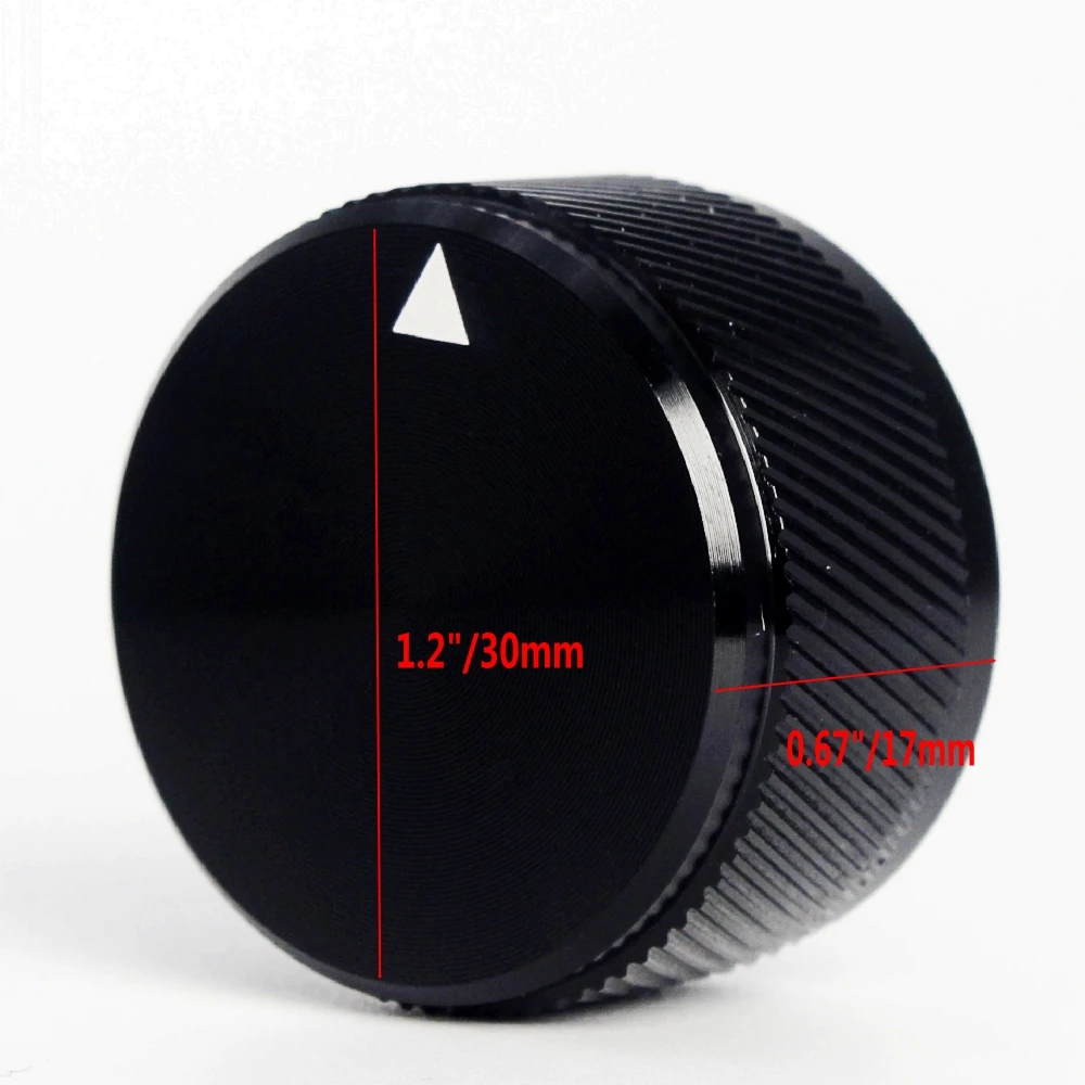 30x17mm Audio Multimedia Speakers Solid Aluminum Knobs Potentiometer Volume Adjustment Knobs - Black