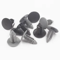 20 pezzi di plastica Push in Auto paraurti Auto parafango rivetti grigio nero clip di fissaggio