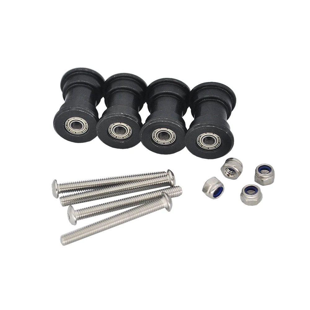 4mm Bearing Wheel Full Steel Support Wheel For 1:12 RC Hydraulic Excavator Toy Parts