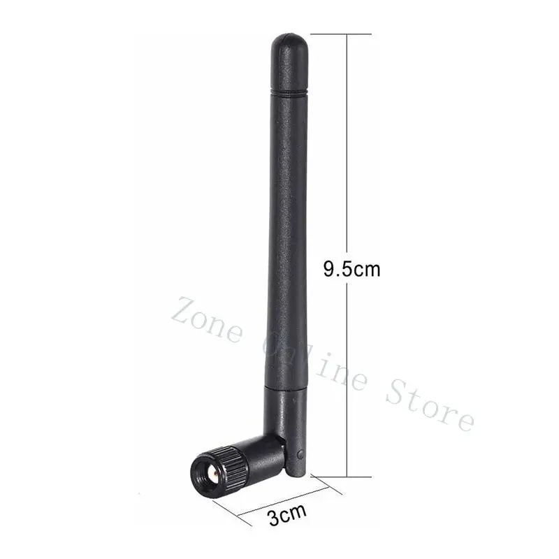 Antena WiFi de banda dupla para segurança de vídeo sem fio, gravador de câmera IP, 3D, macho SMA, 2,4 GHz, 5,8 GHz, 3dBi, 5pcs por lote