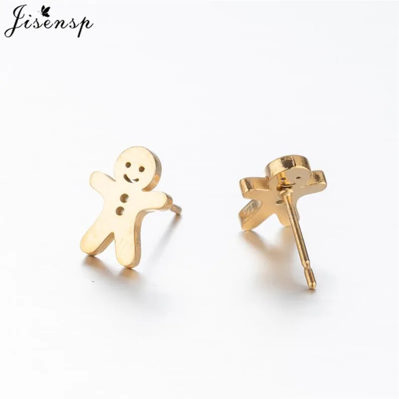 Mini Stainless Steel Earings Fashion Jewelry 2021 Trendy Button Apple Mermaid Ear Studs Boho Maple Leaf Earrings Pendientes Gift