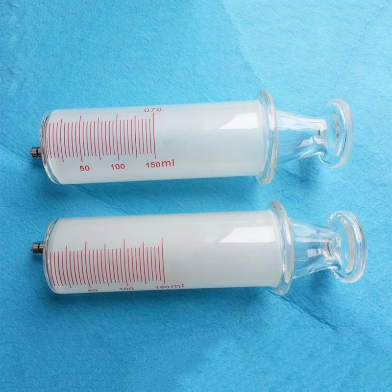 

Glass Syringes Glass Enema Sausage Device Large Caliber Glass Sample Extractor Injector 150ml/200ml/300ml/500ml