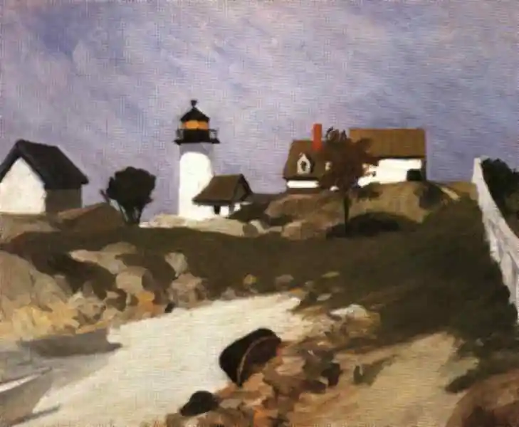 100% handmade Oil Painting reproduction on linen canvas,Squam Light by Edward Hopper,High Quality