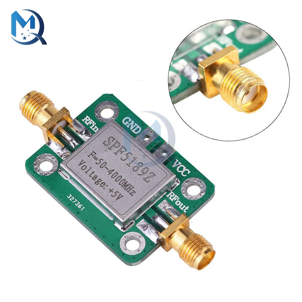 Receptor de señal RF SPF5189Z, con carcasa de blindaje, amplificador de bajo ruido, LNA 50-4000MHz, NF = 0.6dB, SPF-5189Z