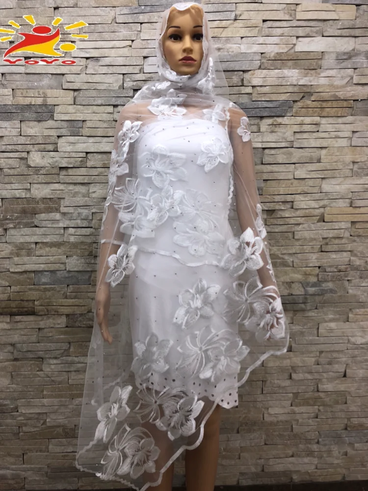 New Summer African Women Scarf Muslim Net Hijab Sequins Embroidery Big Size Scarf For Shawls HB069