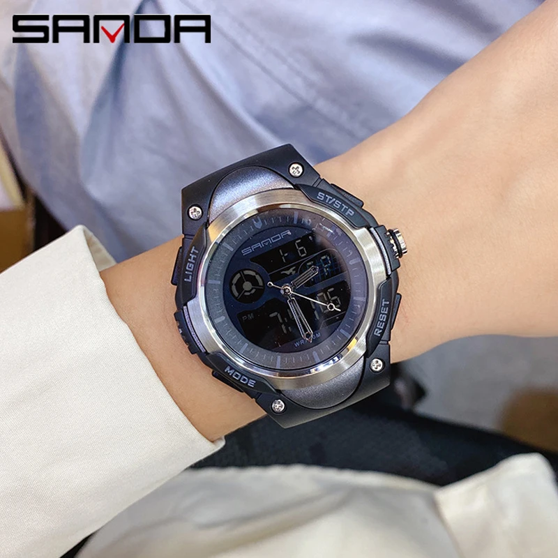 Reloj Hombre Men Watches Luxury Brand Electronic Clock Dual Time Digital Quartz Wristwatch Man Waterproof Sport Watch Men