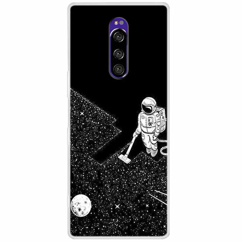 For Sony Xperia 1 Case Phone Cover Soft Silicone Back Cases for Sony Xperia 1 SO-03L Case TPU Bumper ON for Xperia1 Slim Fundas