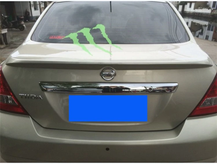 Per Versa Spoiler 2006-2010 Nissan Tiida Berlina Spoiler DFYK ABS Materiale plastico Auto Ala Posteriore Spoiler Posteriore di Colore