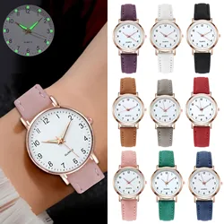 Frau Leuchtende Uhr Für Beiläufige Grün Rosa Rot Damen Kleine Quarz Uhr Armbanduhr Uhren Dropshipping