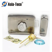 Cerradura eléctrica de Metal DC12V, sistema de Control de acceso, cerradura electrónica integrada con borde de puerta, adecuada para puerta de hierro, puerta de madera