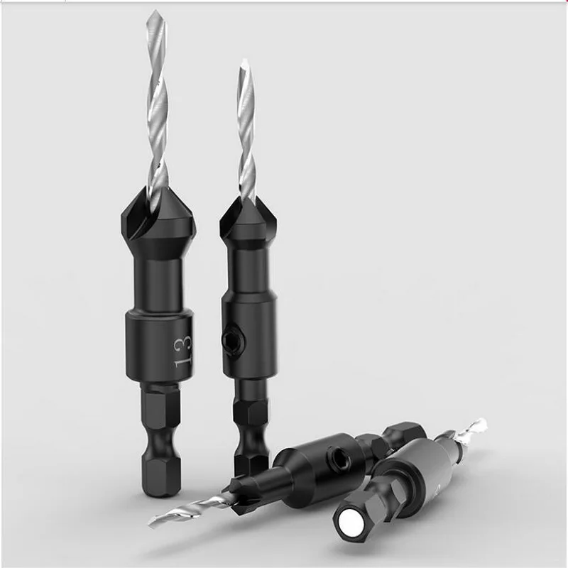 

On Sale of home DIY woodworking 4pcs or 5pcs 5#-16#Quick Change Hex Shank Hole Saw Countersink Drill Bit Kit+Wrench