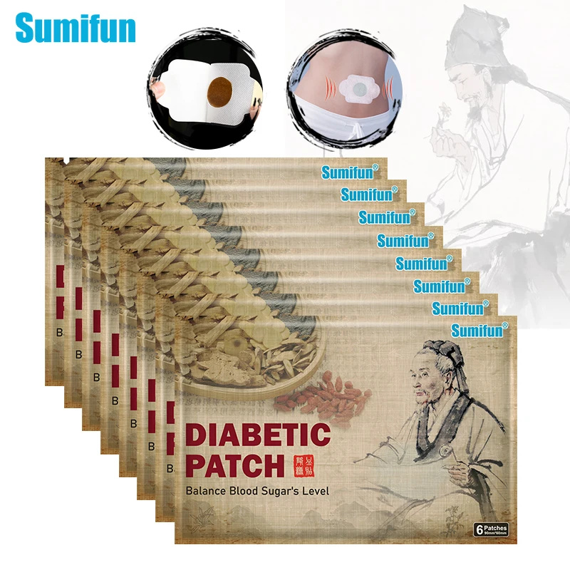 48Pcs Sumifun Diabetes Medical Patchs Regulate Blood Sugar Balance Relieve Diabetes Pain Improve Islet Function Medicine Plaster