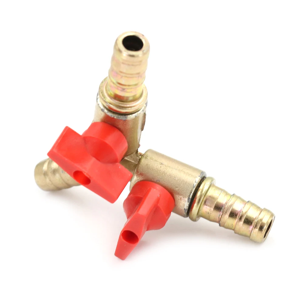 Morsetto Raccordo del Tubo Barb Carburante Acqua Gas di Petrolio Per Il Giardino Irrigazione Automotive 3/8 "10 millimetri In Ottone Y 3-modo Spegnimento Valvola A Sfera