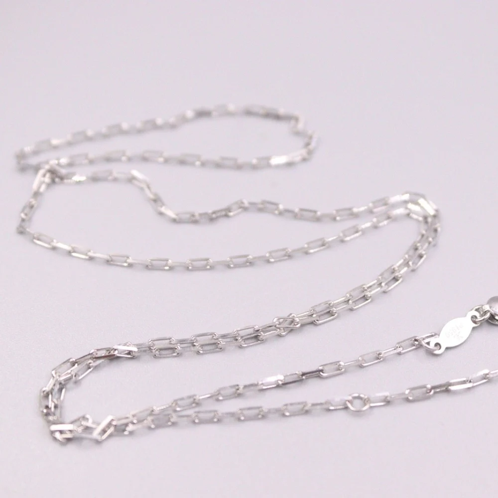 

Real Platinum 950 Necklace Width 1.5mm Rectangular Link Chain 19.68"L Boutique For Woman Man