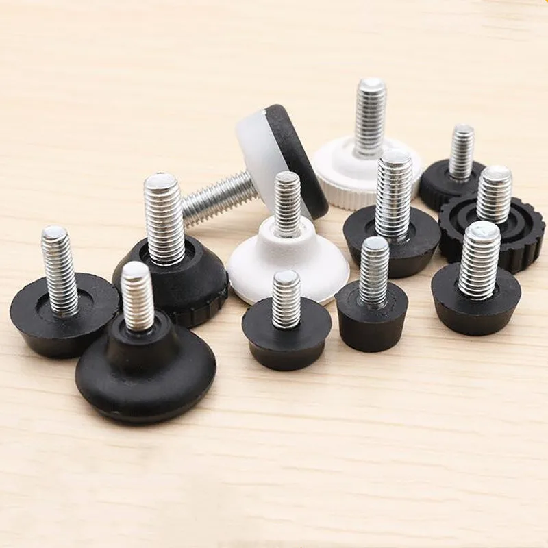 8pc Furniture Adjustable Bolt Chair Feet Furniture Mat Screw-in Base Sofa Bed Cabinet Table Floor Anti-skid Protector M10 M8 M6