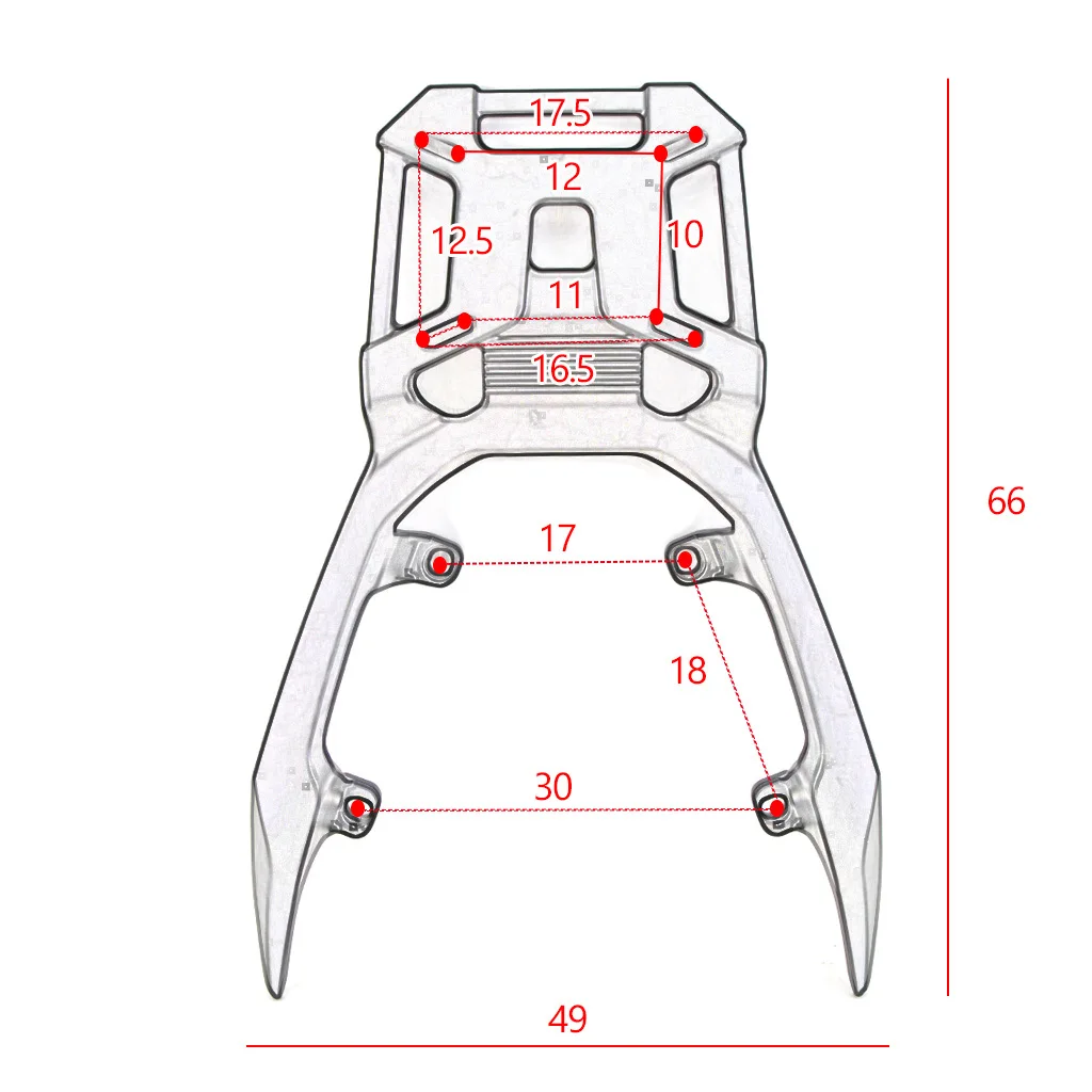 For Honda X-ADV150 XADV 150 XADV150 2019-2022 Rear Luggage Box Rack Support Tail Trunk Bracket Top Case Cargo Holder Tailstock