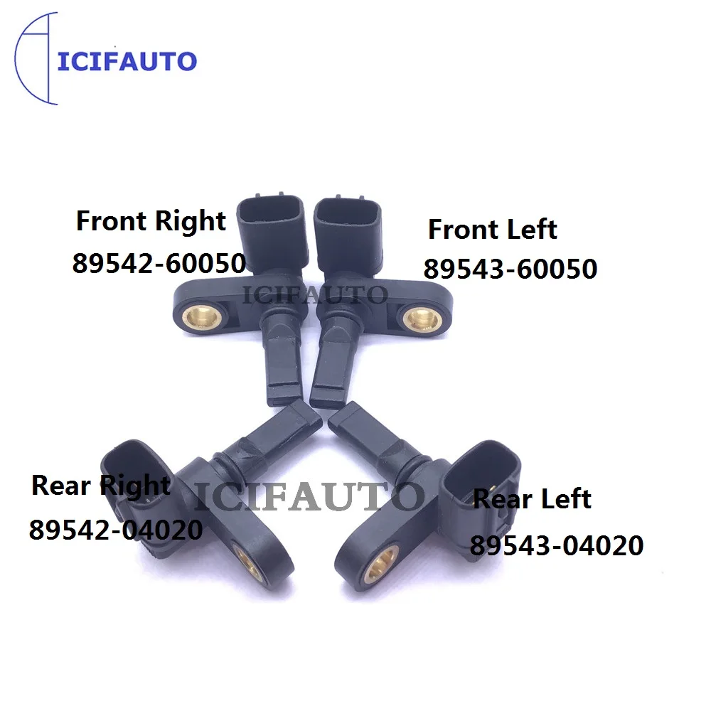 Front Rear Right Left ABS Wheel Speed Sensor for Toyota 4Runner FJ Land Cruiser Lexus LX570 GX470 GX460 ​89542-60050 89543-04020