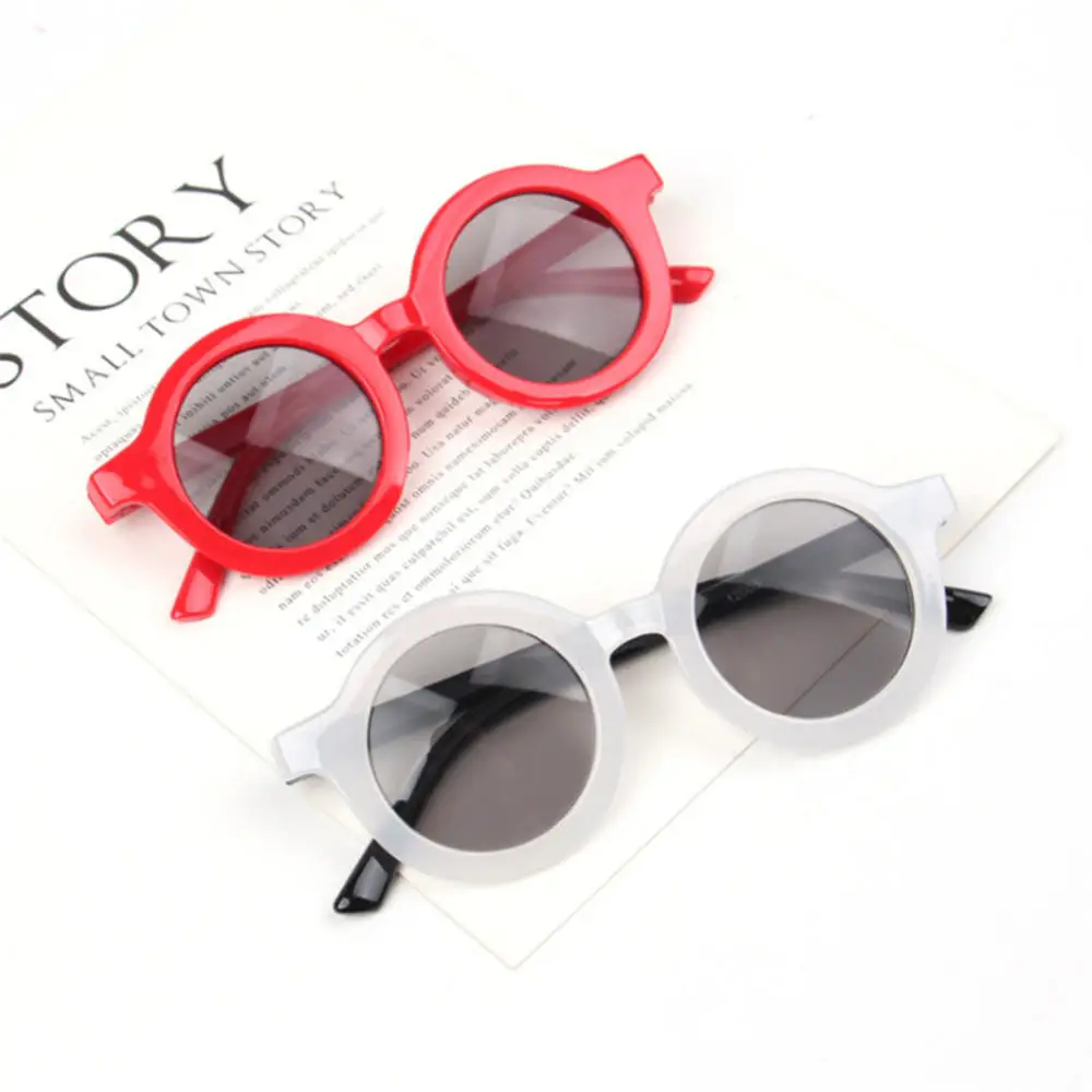 Retro Children's Sunglasses Round Frame Kids Sunglasses UV400 Goggles Summer Outdoors Shades Boy Girl Trendy Sunglasses