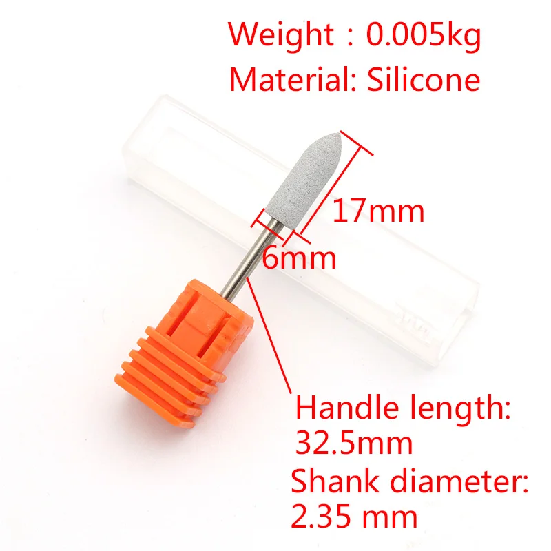 1pc Rubber Silicon Nail Grinding Head Milling Manicure Cutter for Pedicure Machine Sander Drill Bit Polishing Electric Tool