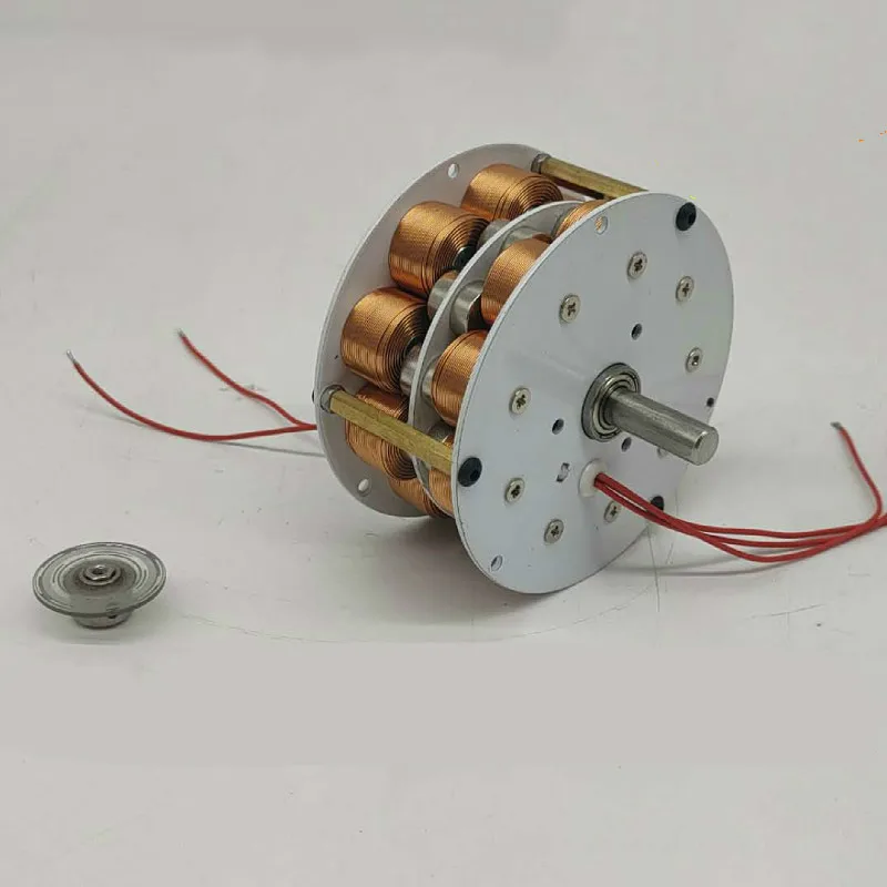 

50W-60W Miniature Double-layer Disc Generator with Iron Core Multi-pole Three-phase AC Permanent Magnet Brushless