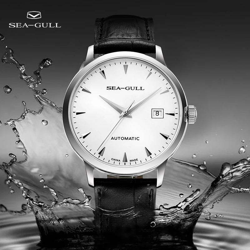 

Seagull Watch 40mm Business Men's Automatic Mechanical Watch Belt Waterproof Simple Casual Men's Watch 50m Waterproof 819.613