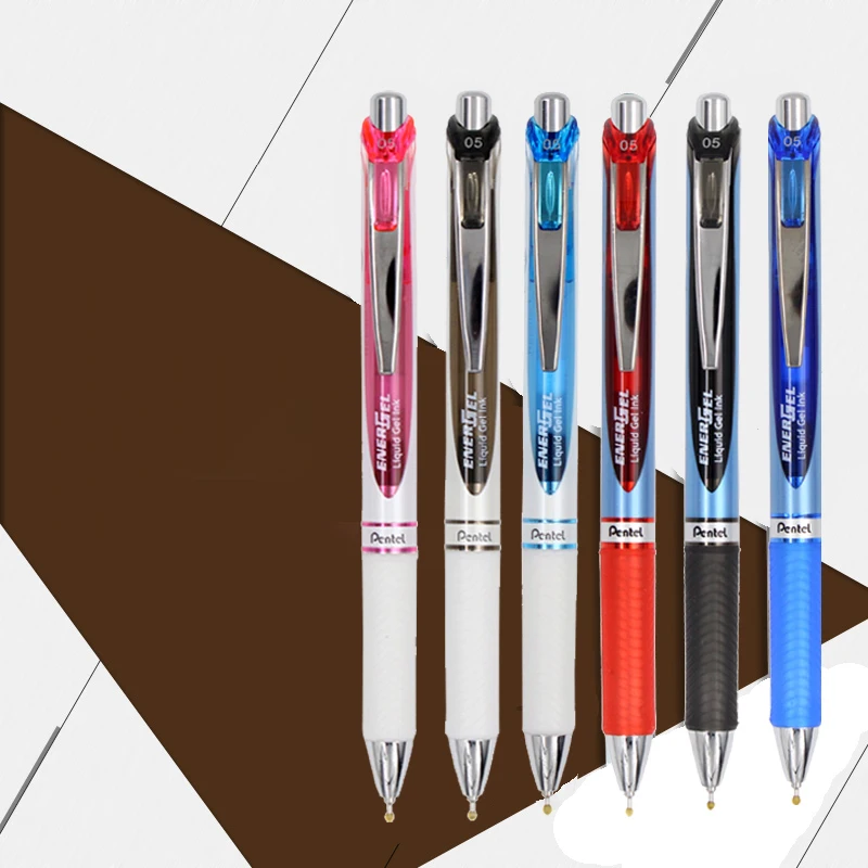 

6pcs Pentel BLN75 EnerGel Series Gel Smooth Writing Supplies 0.5mm Needle-Point Press Type Neutral Pen