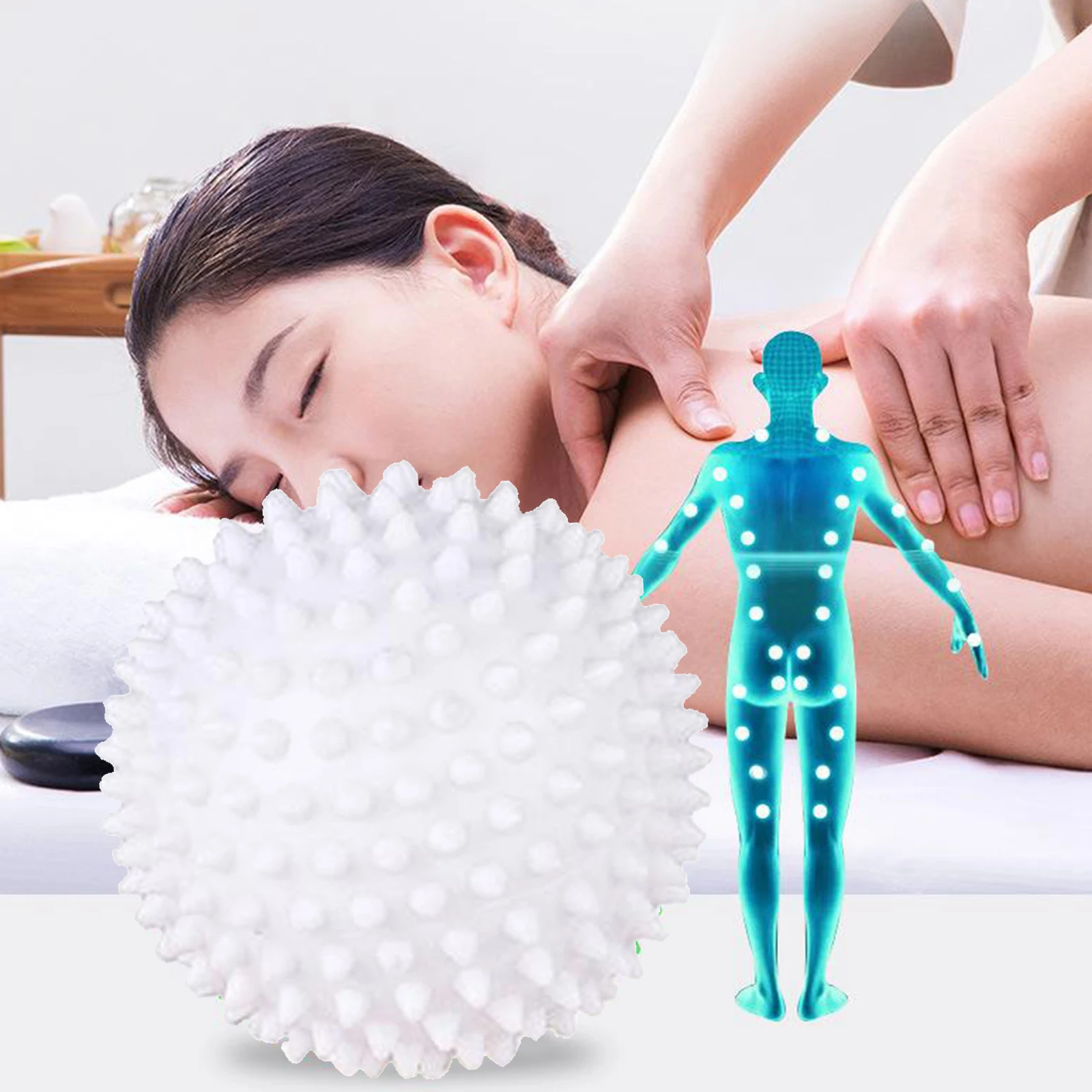 Spiky Massager Ball for Massaging for Pain Relief Blood Circulation Massaging Muscle Myofascial 7.5cm Small Size