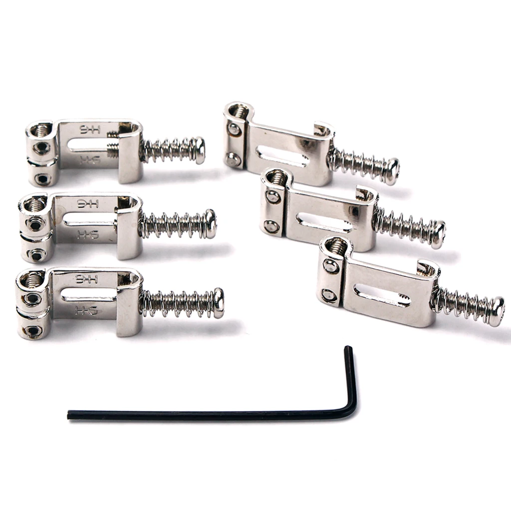 2x Vintage Chrome 6pcs Saddle Bridge Wrench Kit For  Telecaster Guitar
