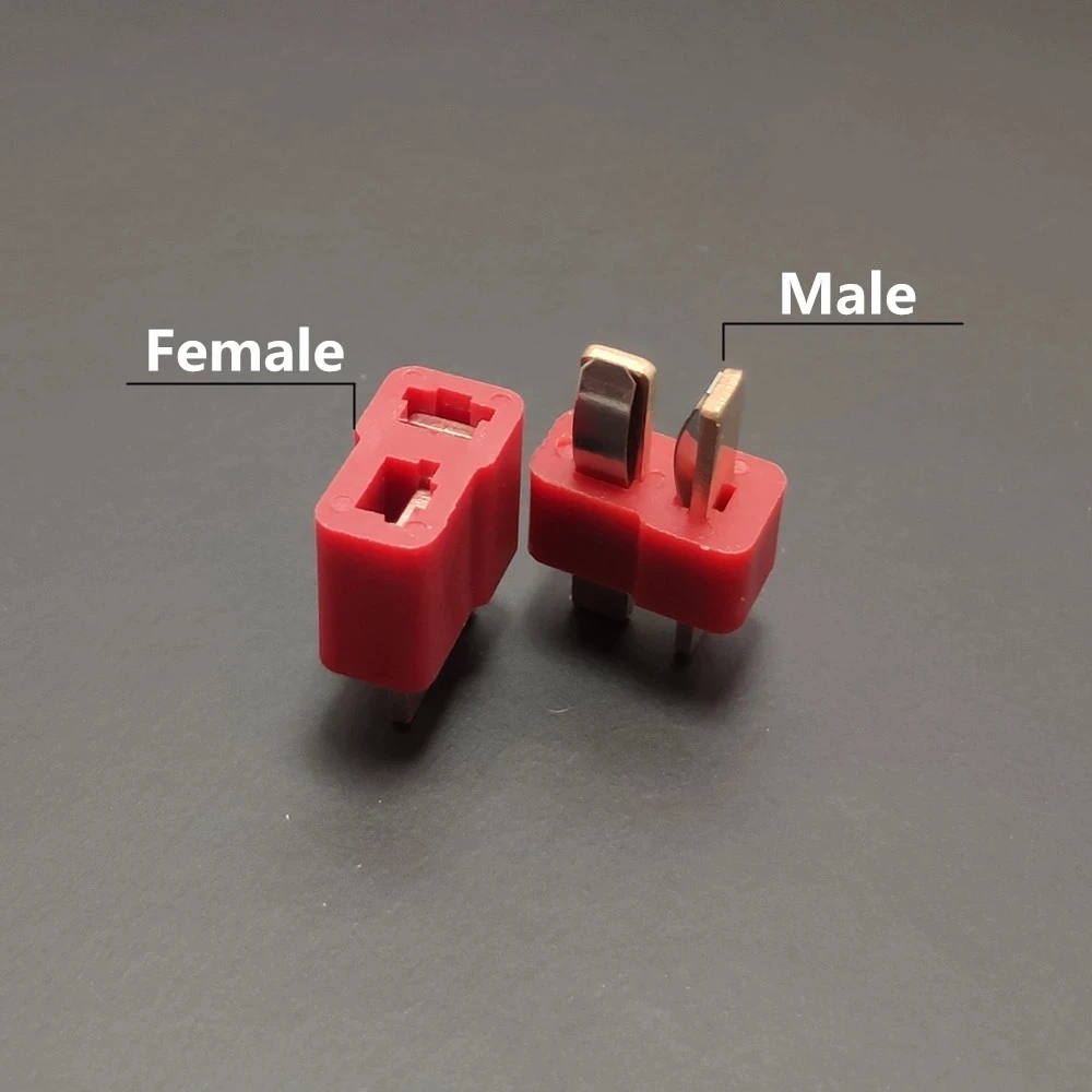 20pcs T 스타일 플러그 배터리 커넥터 DIY 모델 RC 자동차 보트 항공기에 대 한 4mm 열 수축 튜브와 남성 여성