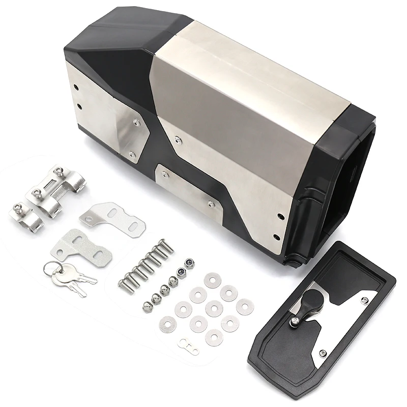 

Stainless Aluminum Motorcycle Tool Box Toolbox Left and right Sidebox side box Storage box For BMW R1200GS R1200GS Adventure