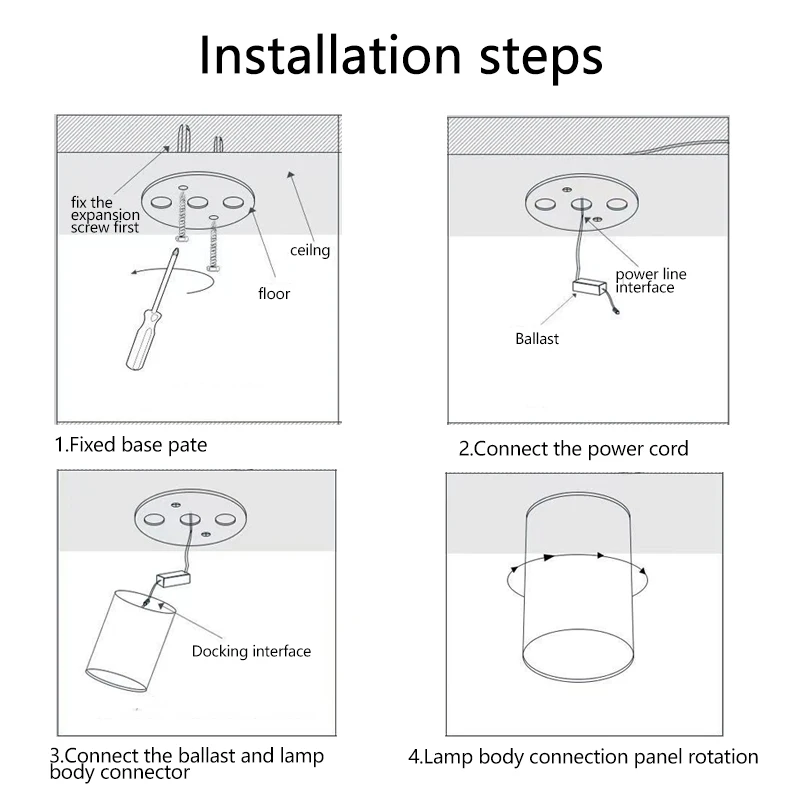 Holofote para teto, iluminação led, ajustável, 3000k-6500k, controle de iluminação, google, dimmer