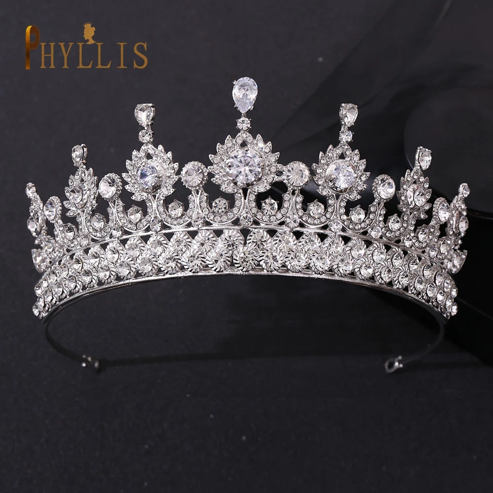 Zunderes-Diadèmes de luxe en cristal pour femmes, pièce de sauna de mariage, bande de sauna d'anniversaire, bijoux de cheveux de reconstitution historique, couronne de mariée, A67