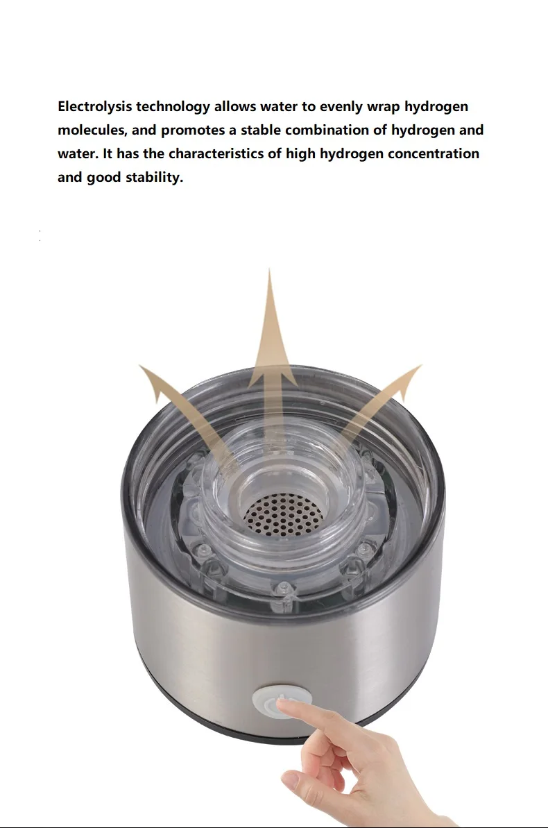 USB قابلة للشحن عالية التركيز الهيدروجين امتصاص العادم 420 مللي كوب الماء الغنية بالهيدروجين صانع المؤين/مولد